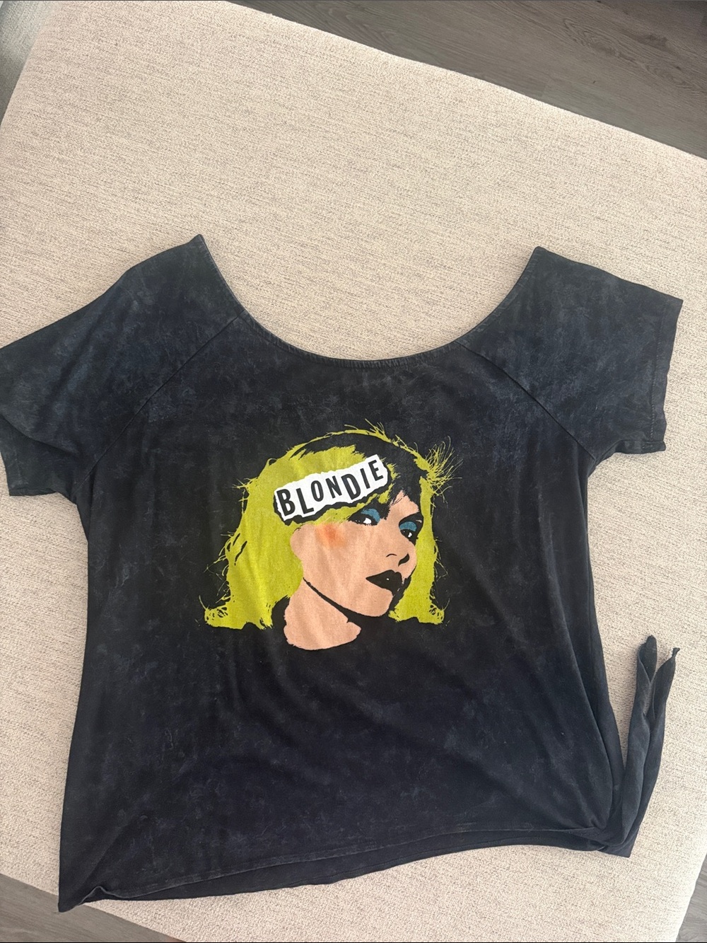 torrid Black Short Sleeve Tee with Neon Yellow Blondie Graphic